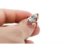 Ring Zircon Original Vintage 14K Rose Gold Vintage craft vrc047r